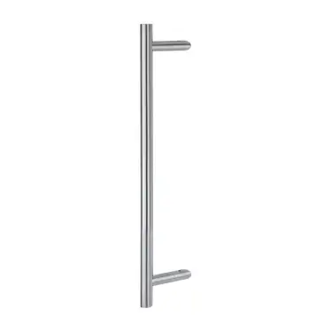 Click Here To Enlarge This Photo Of AR3626/600BB-CR-WD Hoppe 32mm x 600mm Cranked T Bar Pull Handle (Back to Back Fixings For Timber Doors) - Satin Stainless Steel (87141965)
