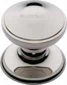 V900-PNF Heritage Brass Round Centre Door Knob 3" Polished Nickel Finish