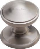 V900-SN Heritage Brass Round Centre Door Knob 3" Satin Nickel Finish