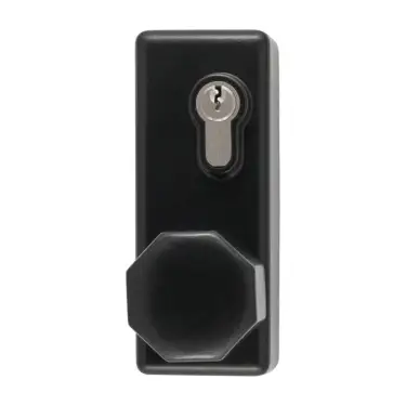 Click Here To Enlarge This Photo Of AR885K-BL Hoppe External Knob Operated Outside Access Device c/w Cylinder - Black (87100225)