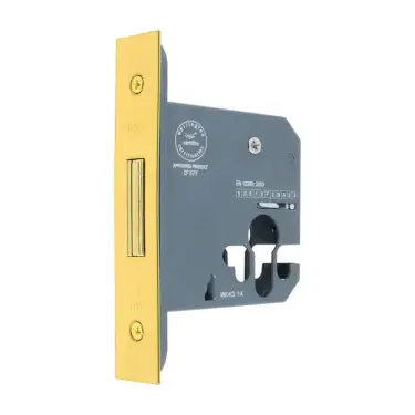 Click Here To Enlarge This Photo Of AR7006-S-76-PB Hoppe Euro Profile Deadlock Case 76mm - Polished Brass (50017901)