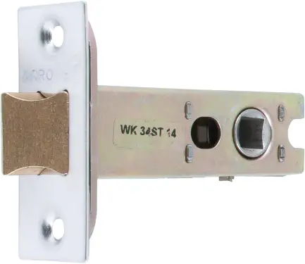 Click Here To Enlarge This Photo Of AR8019-76-SC/PB Hoppe Heavy Duty Tubular Mortice Latch 76mm - Satin Chrome / Polished Brass (87101329)