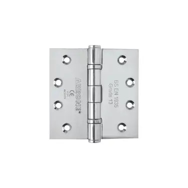 Click Here To Enlarge This Photo Of AR8184-SSS Hoppe Arrone 100mm x 100mm x 3mm Grade 13 Ball Bearing Butt Hinges - Satin Stainless Steel (87105949)