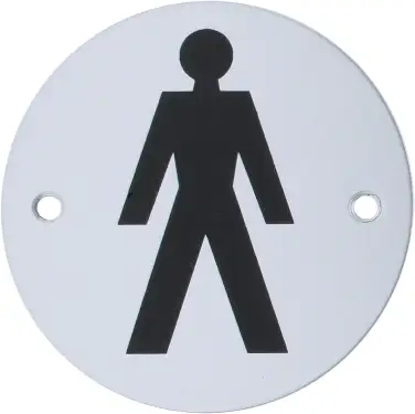 Click Here To Enlarge This Photo Of AR903M-SAA Hoppe 76mm Circular Male Sign - Satin Anodised Aluminium (8511361)