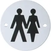 AR903U-SAA Hoppe 76mm Circular Unisex Sign - Satin Anodised Aluminium (87100544)