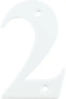 Click Here To Enlarge This Photo Of AR740-2-WHT Hoppe Face Fix Numeral 2 - White (87143575)