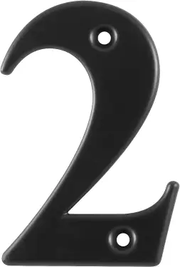 Click Here To Enlarge This Photo Of AR740-2-BLK Hoppe Face Fix Numeral 2 - Black (87143582)