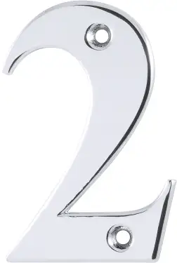 Click Here To Enlarge This Photo Of AR740-2-PCH Hoppe Face Fix Numeral 2 - Polished Chrome (87143596)