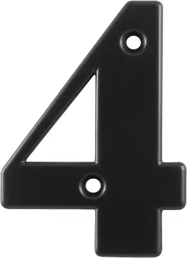 Click Here To Enlarge This Photo Of AR740-4-BLK Hoppe Face Fix Numeral 4 - Black (87143638)