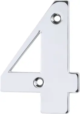 Click Here To Enlarge This Photo Of AR740-4-PCH Hoppe Face Fix Numeral 4 - Polished Chrome (87143652)