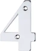 AR740-4-PCH Hoppe Face Fix Numeral 4 - Polished Chrome (87143652)