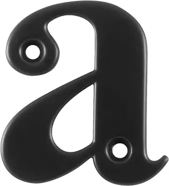 Click Here To Enlarge This Photo Of AR740-A-BLK Hoppe Face Fix Letter A - Black (50000044)