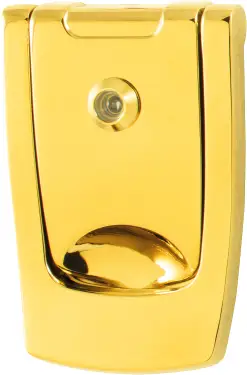 Click Here To Enlarge This Photo Of AR725-PBR Hoppe Designer Door Knocker With Viewer - Polished brass (87143505)