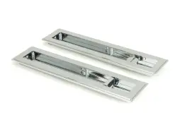 47180 From the Anvil Polished Chrome 250mm Art Deco Rectangular Pull -Privacy Set