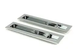 47182 From the Anvil Polished Chrome 250mm Plain Rectangular Pull - Privacy Set