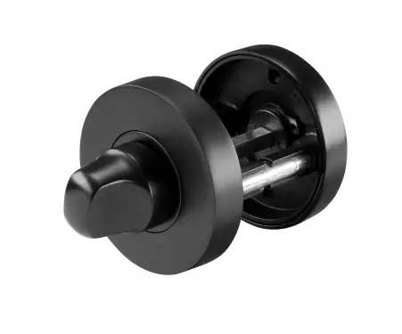 Click Here To Enlarge This Photo Of JTA5504 Jigtech Matt Black Round Bathroom Turn & Release Set