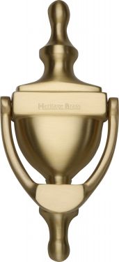 Click Here To Enlarge This Photo Of V910 152-SB Heritage Brass Urn Knocker 6" Satin Brass Finish