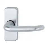 173/266U Hoppe Strasbourg Latch Levers on Short Plate - Aluminium (3438366)
