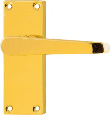 Click Here To Enlarge This Photo Of AR5000/11 Hoppe Victorian Straight Latch Levers on Plate - Polished Brass (87115909)