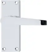 AR5000/11 Hoppe Victorian Straight Latch Levers on Plate - Polished Chrome (87115944)