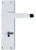 AR5000/15 Hoppe Victorian Straight Bathroom Levers on Plate - Polished Chrome (87115965)