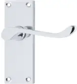 AR5001/11 Hoppe Victorian Scroll Latch Levers on Plate - Polished Chrome (87116119)