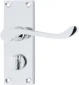 AR5001/16 Hoppe Victorian Scroll Privacy Levers on Plate - Polished Chrome (87116077)