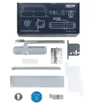 Click Here To Enlarge This Photo Of AR-FD/KIT A Hoppe Arrone Complete Fire Door Kit for FD30 Locking Corridor (Pull/Push) - (50012940)