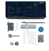 AR-FD/KIT B Hoppe Arrone Complete Fire Door Kit for FD30 Bathroom Door - (50012952)