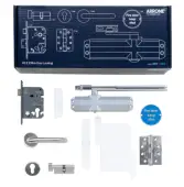 AR-FD/KIT E Hoppe Arrone Complete Fire Door Kit for FD30 Sash Locking Door (Levers) - (50012988)