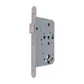 AR8101-R-60-SSS Hoppe DIN Latch Radius Forend, 60mm Backset - Satin Stainless Steel (87135238)