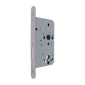 AR8102-R-60-SSS Hoppe Euro Profile DIN Deadlock Radius Forend 60mm Backset - Satin Stainless Steel (87134350)