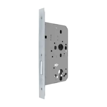 Click Here To Enlarge This Photo Of AR8102-S-60-SSS Hoppe Euro Profile DIN Deadlock Square Forend, 60mm Backset - Satin Stainless Steel (87134371)