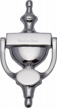Click Here To Enlarge This Photo Of V910 195-PC Heritage Brass Urn Knocker 7 ¼" Polished Chrome Finish