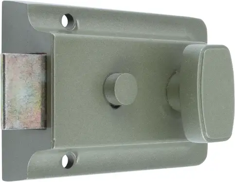 Click Here To Enlarge This Photo Of AR735-CG-PB Hoppe Traditional Cylinder Rim Nightlatch - Grey Case c/w Polished Brass Cylinder (8542364)