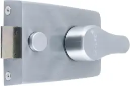 AR840-SE-PB Hoppe 60mm Standard Deadlocking Nightlatch - Silver Case c/w Polished Brass Cylinder (87108519)
