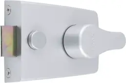 AR840-SE-SC Hoppe 60mm Standard Deadlocking Nightlatch - Silver Case c/w Satin Chrome Cylinder (87108520)
