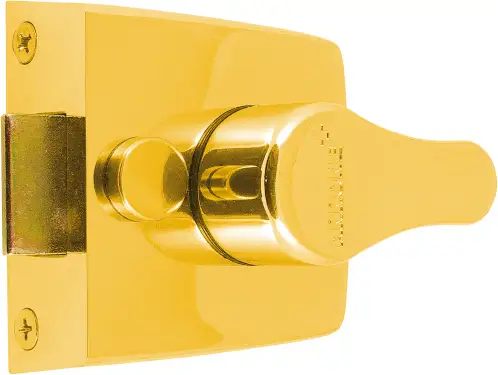 Click Here To Enlarge This Photo Of AR845-PB-PB Hoppe 40mm Narrow Style Deadlocking Nightlatch - Polished Brass Case c/w Cylinder (87108526)