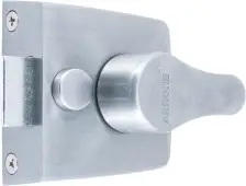 AR845-SC-SC Hoppe 40mm Narrow Style Deadlocking Nightlatch - Satin Chrome Case c/w Cylinder (87108527)
