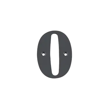 Click Here To Enlarge This Photo Of AR740-0-AG Hoppe Face Fix Numeral 0 - Anthracite Grey Finish (50022271)