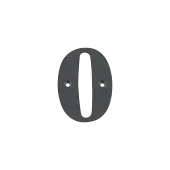 AR740-0-AG Hoppe Face Fix Numeral 0 - Anthracite Grey Finish (50022271)