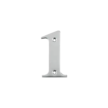 Click Here To Enlarge This Photo Of AR740-1-SC Hoppe Face Fix Numeral 1 - Satin Chrome (50022295)