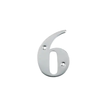 Click Here To Enlarge This Photo Of AR740-6/9-SC Hoppe Face Fix Numeral 6 & 9 - Satin Chrome (50022453)