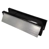 AFTLBFX/30SAA Astroflame FX Telescopic Intumescent Letter Box (30min) 10 inch Satin Anodised Aluminium (ABS Plastic Black Frame)