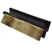AFTLBFX/30PB Astroflame FX Telescopic Intumescent Letter Box (30min) 10 inch Solid Brass (ABS Plastic Black Frame)