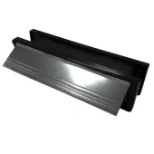 AFTLBFX/30PA Astroflame FX Telescopic Intumescent Letter Box (30min) 10 inch Polished Silver (ABS Plastic Black Frame)