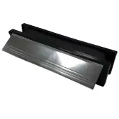 AFTLBFXC/30PA Astroflame FX Telescopic Intumescent Letter Box (30min) 12 inch Polished Silver (ABS Plastic Black Frame)