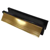 AFTLBFXC/30GA Astroflame FX Telescopic Intumescent Letter Box (30min) 12 inch Gold Anodised (ABS Plastic Black Frame)