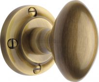 V960-AT Heritage Brass Mortice Knob on Rose Suffolk Design Antique Brass Finish