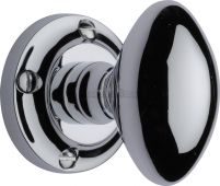 V960-PC Heritage Brass Mortice Knob on Rose Suffolk Design Polished Chrome Finish
